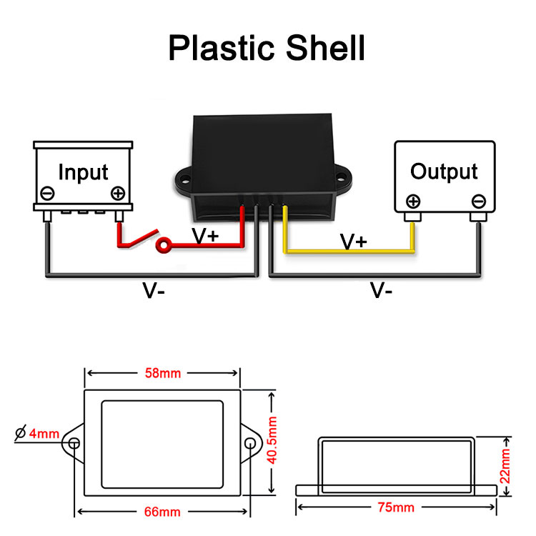 DC9-36V to DC12V Waterproof IP67 Power Converter DC9-36V to DC12V Waterproof IP67 Power Converter